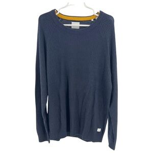 Jack & Jones sweater navy cotton blend XXL coastal blue casual big and tall